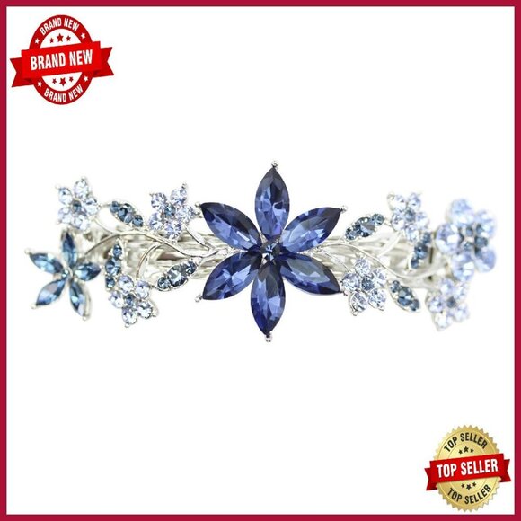 Sparkling Rhinestone Hair Barrette 4.25\